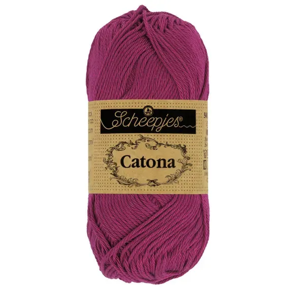 Scheepjes Catona 0128 fil coton violet tyrien 50 g