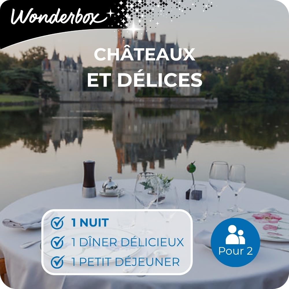 Wonderbox Châteaux et Délices coffret cadeau 2 pers avec dîner