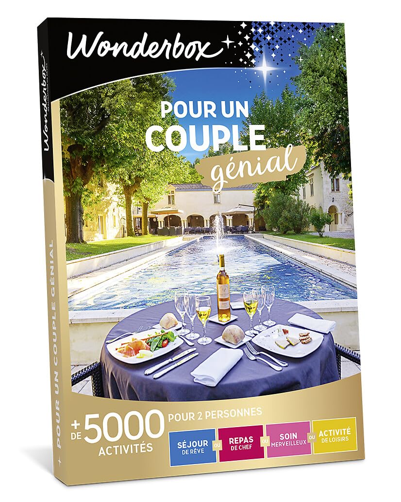 Wonderbox Pour Un Couple en Or coffret 2 personnes séjour repas