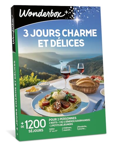 Wonderbox 3 Jours Charme et Délices coffret séjour 2 nuits 2 pers