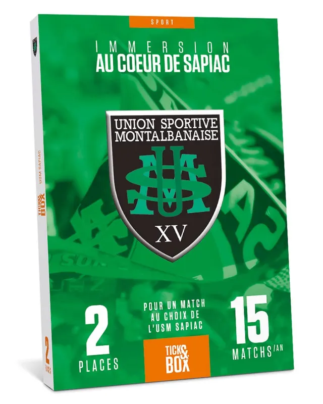 Tick&Box US Montauban coffret places rugby 2 places