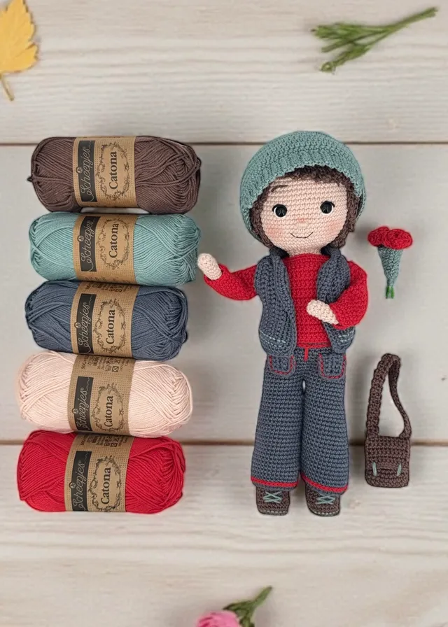 Kit crochet Valentin peluche amigurumi Saint-Valentin