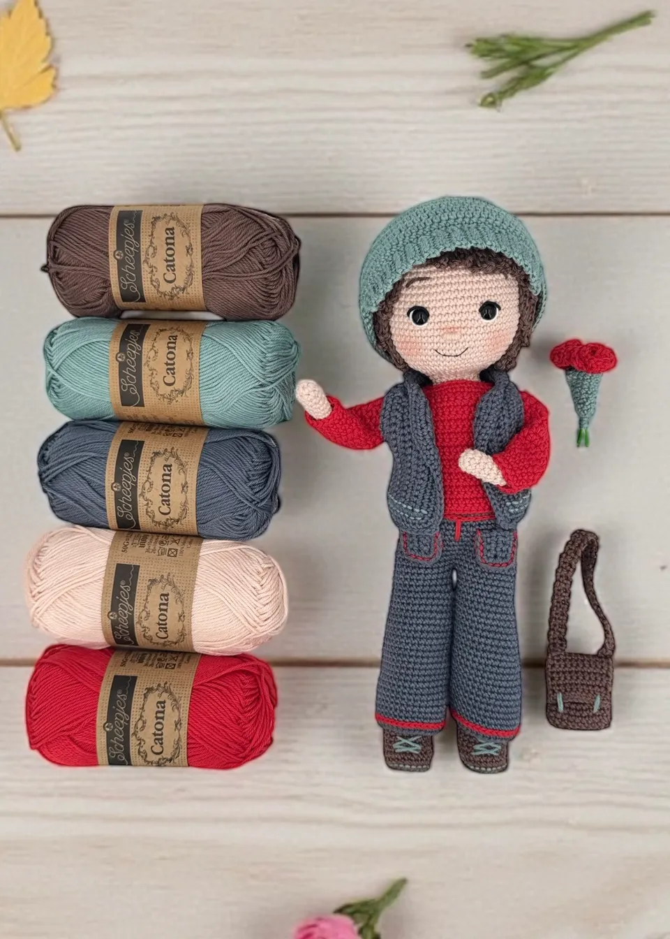 Kit crochet Valentin peluche amigurumi Saint-Valentin