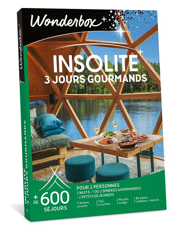 Wonderbox Séjour 3 Jours Insolites Gourmands 2 pers.