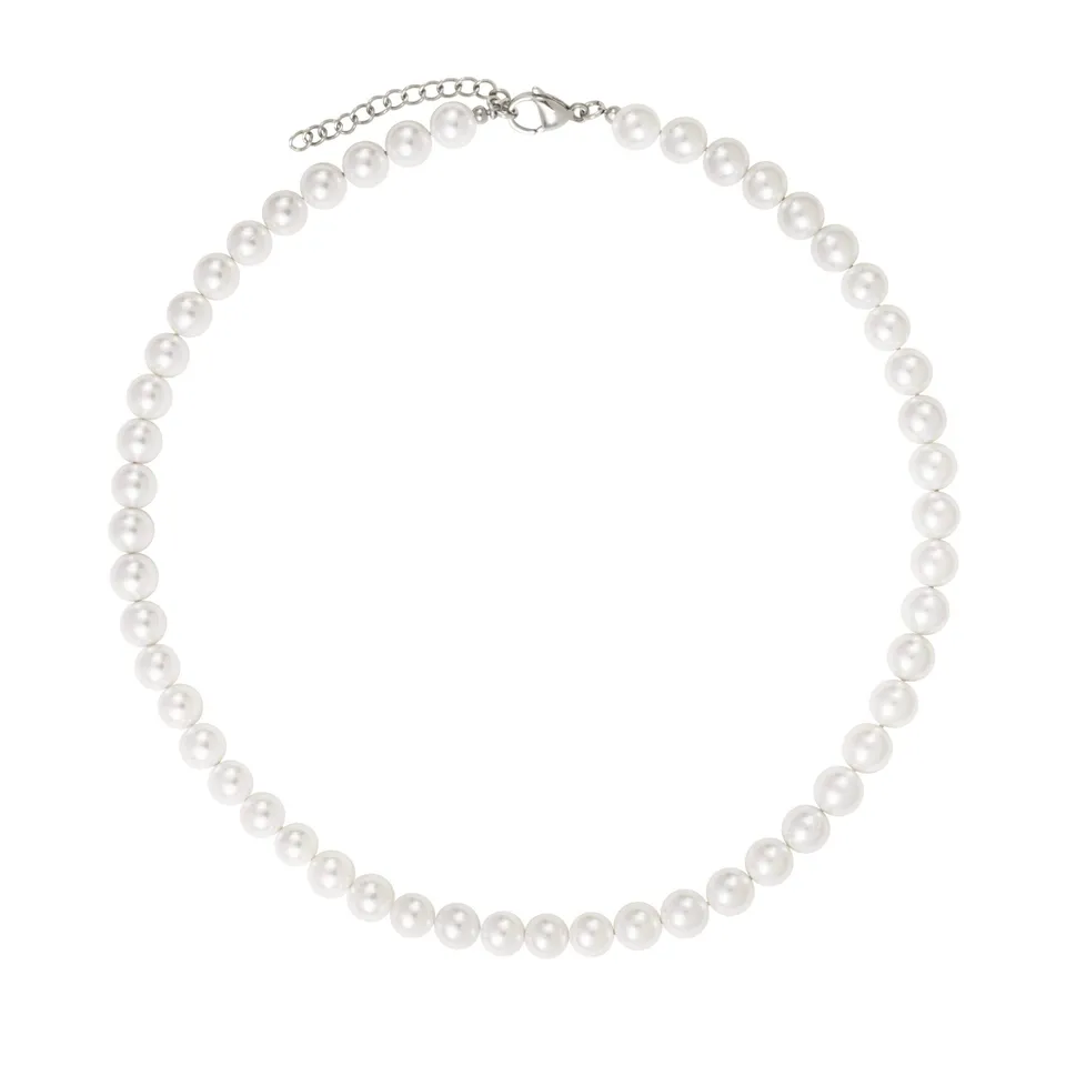 IKOBA Colliers collier perles blanches femme
