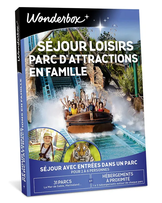 Wonderbox Parc d'attractions coffret séjour famille 2-4 pers