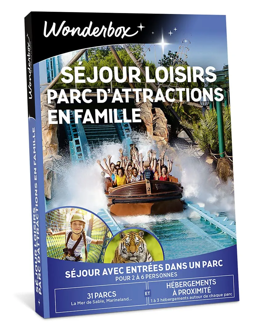 Wonderbox Parc d'attractions coffret séjour famille 2-4 pers