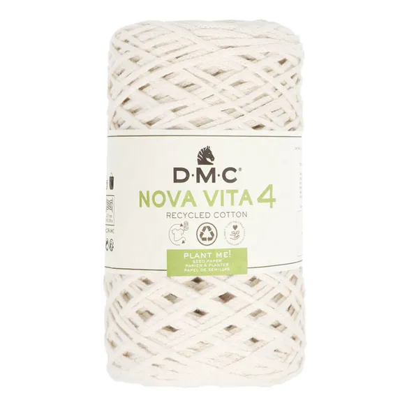 Valerie Fil Un Crochet DMC Eco Vita 4 001 fil recyclé écru 250g