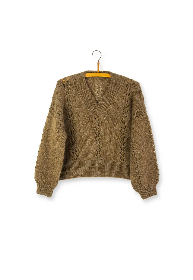 Isager Crystal patron tricot gilet version imprimée