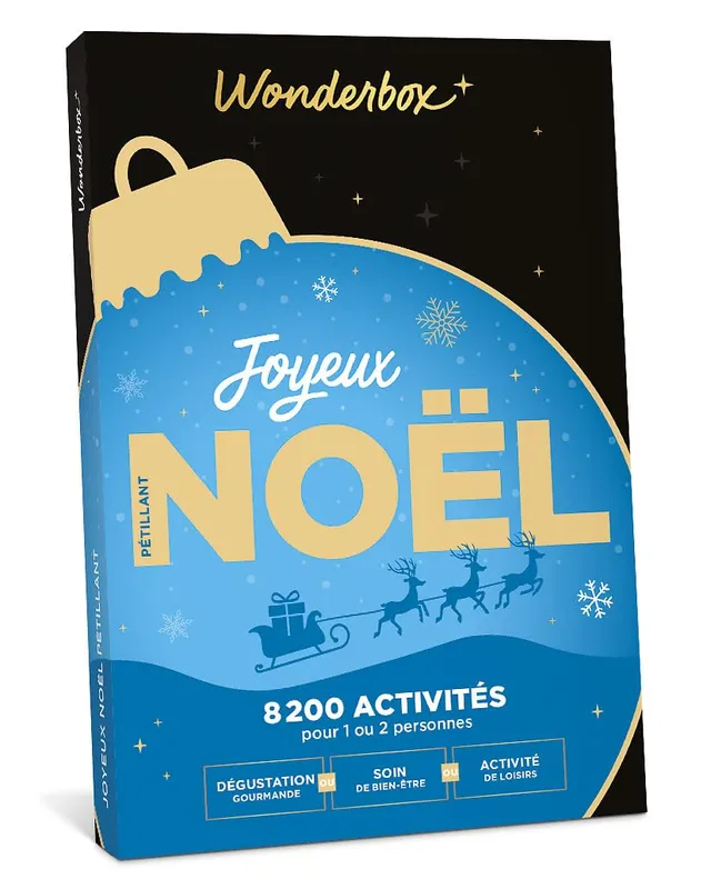 Wonderbox Joyeux Noël Pétillant coffret 1 ou 2 personnes activité