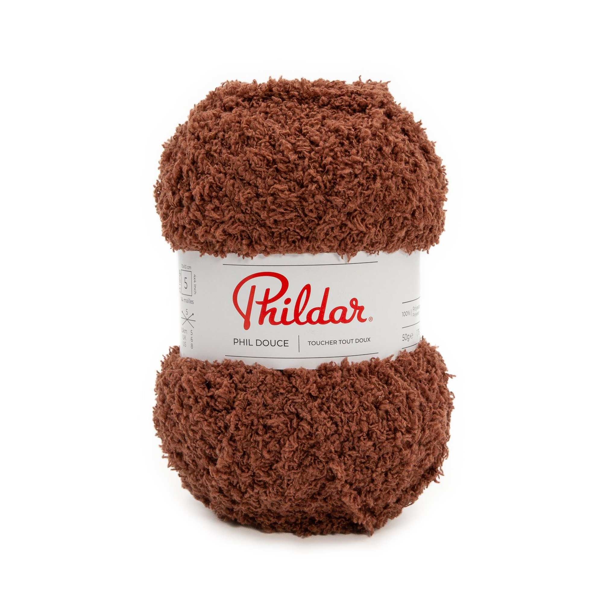 Phildar Phil Doux fil pelote marron 50g fil doux