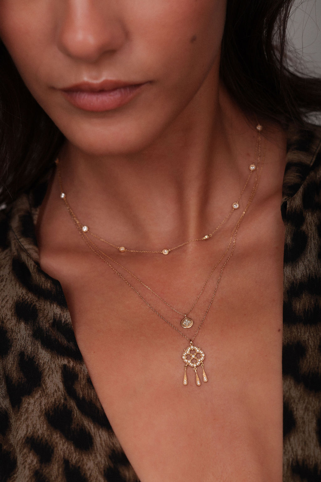Angèle Brousse Greta collier or 18 carats diamants 47-52 cm