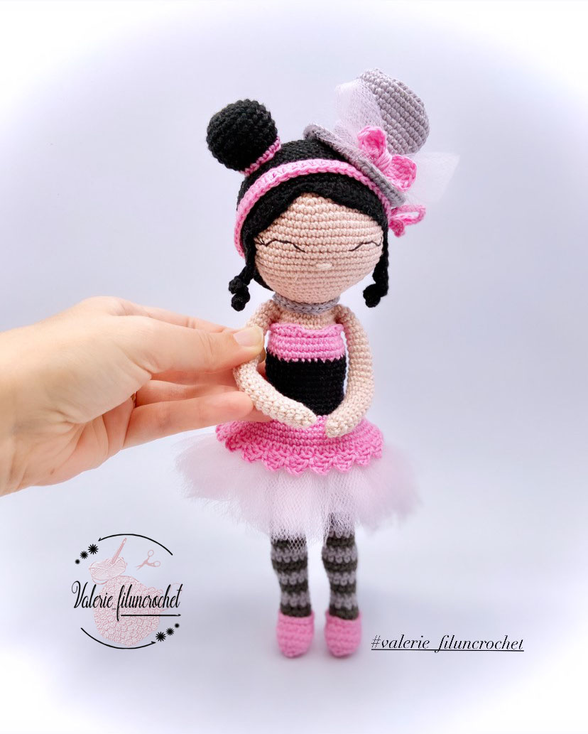 Valerie Fil un crochet Lucie danseuse tutoriel amigurumi poupée