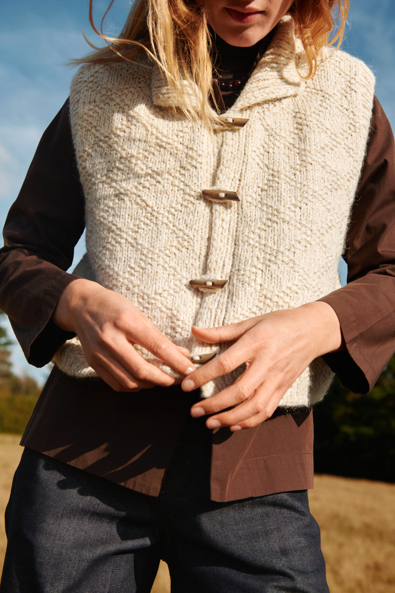 Isager Texture Vest kit tricot gilet sans manches laine