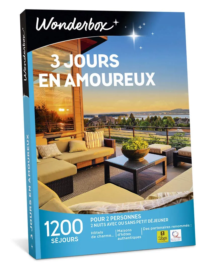 Wonderbox 3 Jours en Amoureux coffret 2 nuits couple