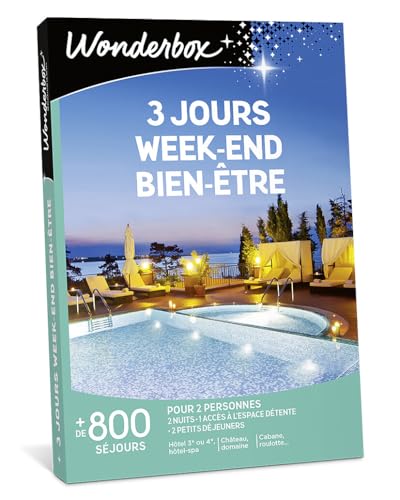Wonderbox 3 Jours Week-End Bien-être coffret 2 nuits 2 pers