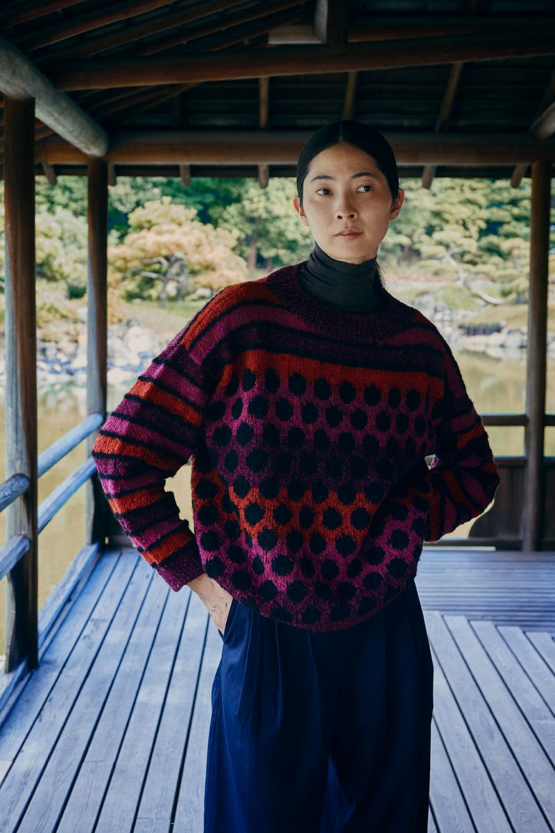 Isager Circles Stripes 2 kit tricot pull