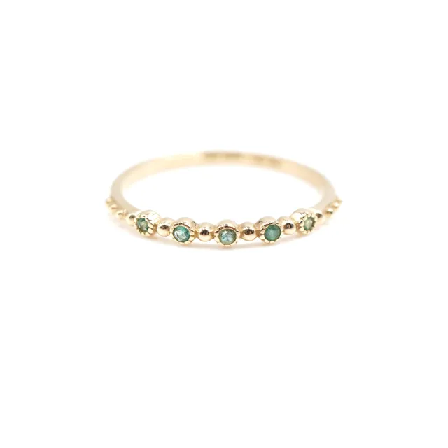 Angèle Brousse Nina Small Colors bague or émeraude