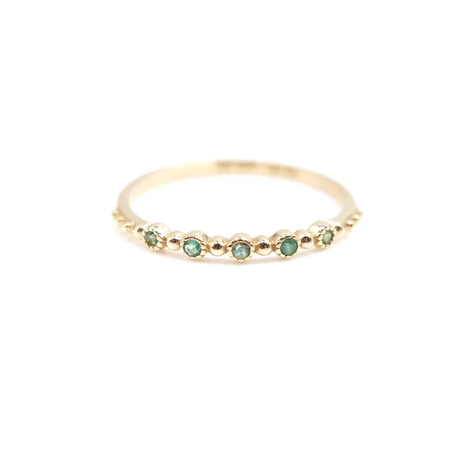 Angèle Brousse Nina Small Colors bague or émeraude