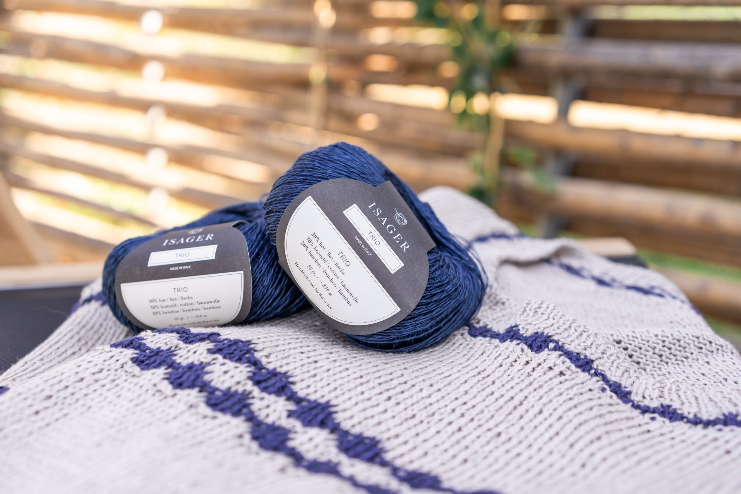 Isager Yarn Trio 1 pelote coton lin bambou