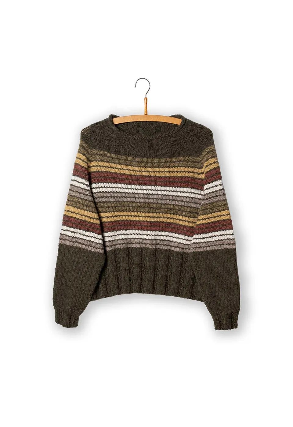 Isager Yarn Kits Inca Stripes kit tricot pull rayé laine