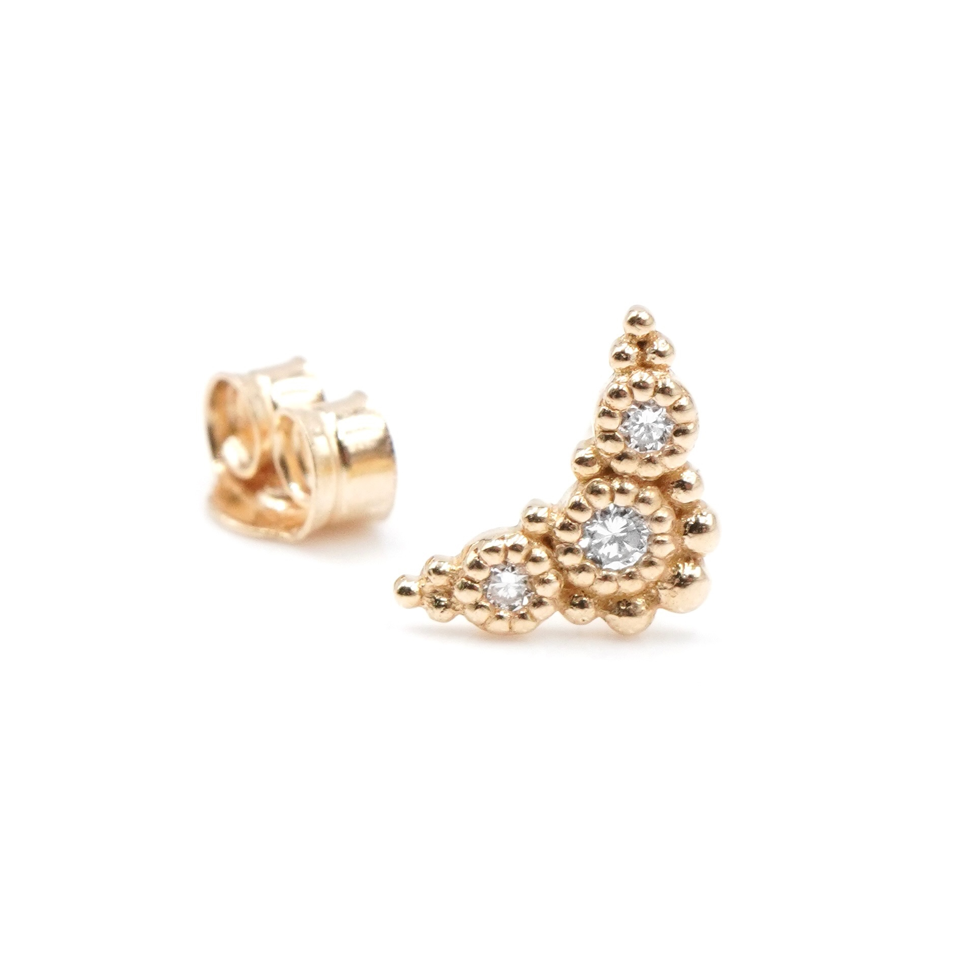 Angèle Brousse Susie puce or diamants 0,031 ct