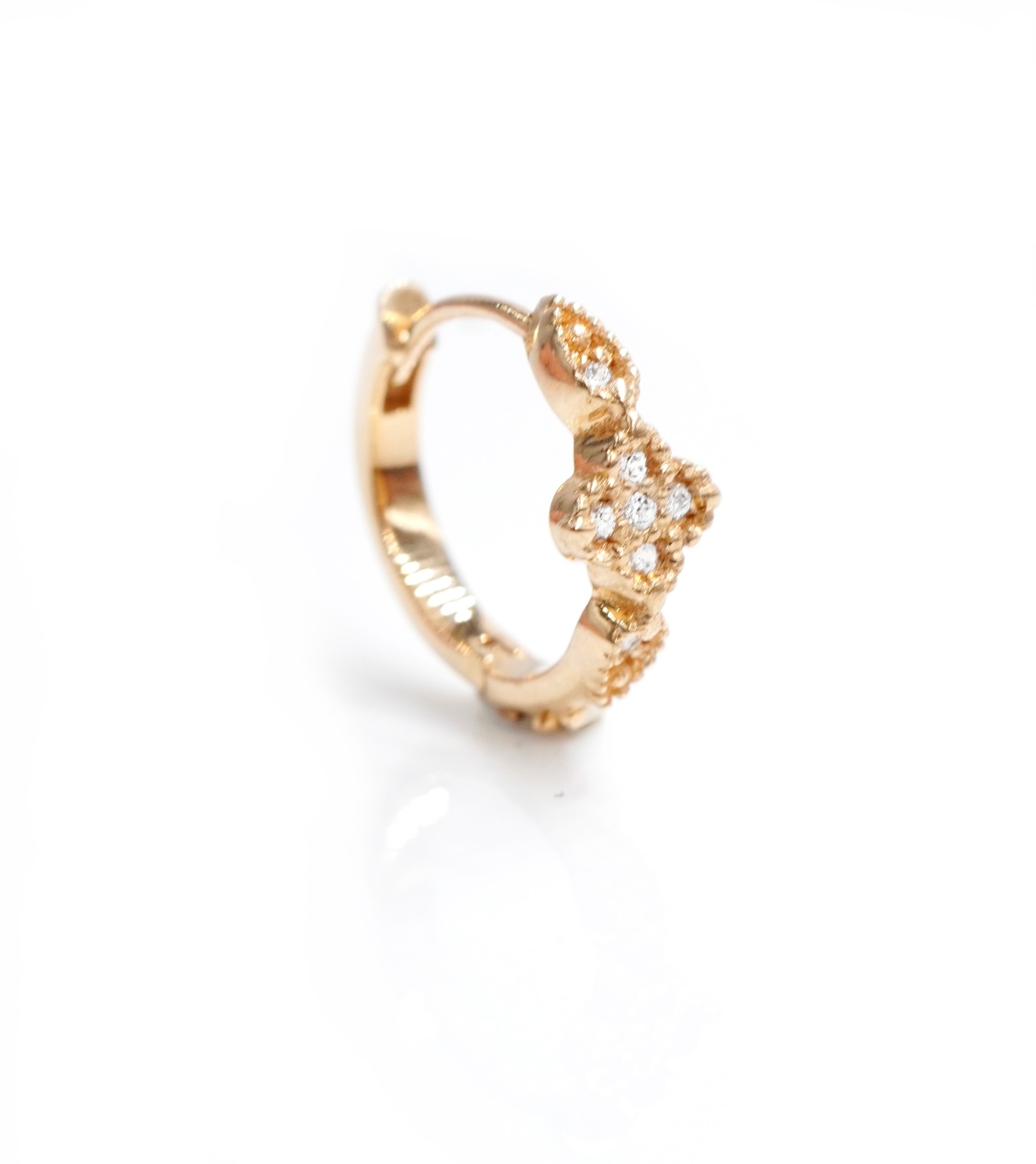 ANGÈLE BROUSSE Nina Flower pétales créole or jaune 18 carats