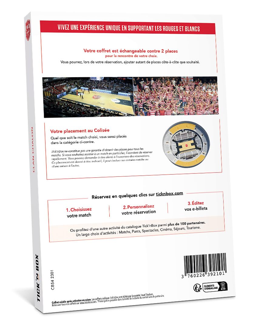 Tick&Box Élan Chalon coffret cadeau 2 places basket