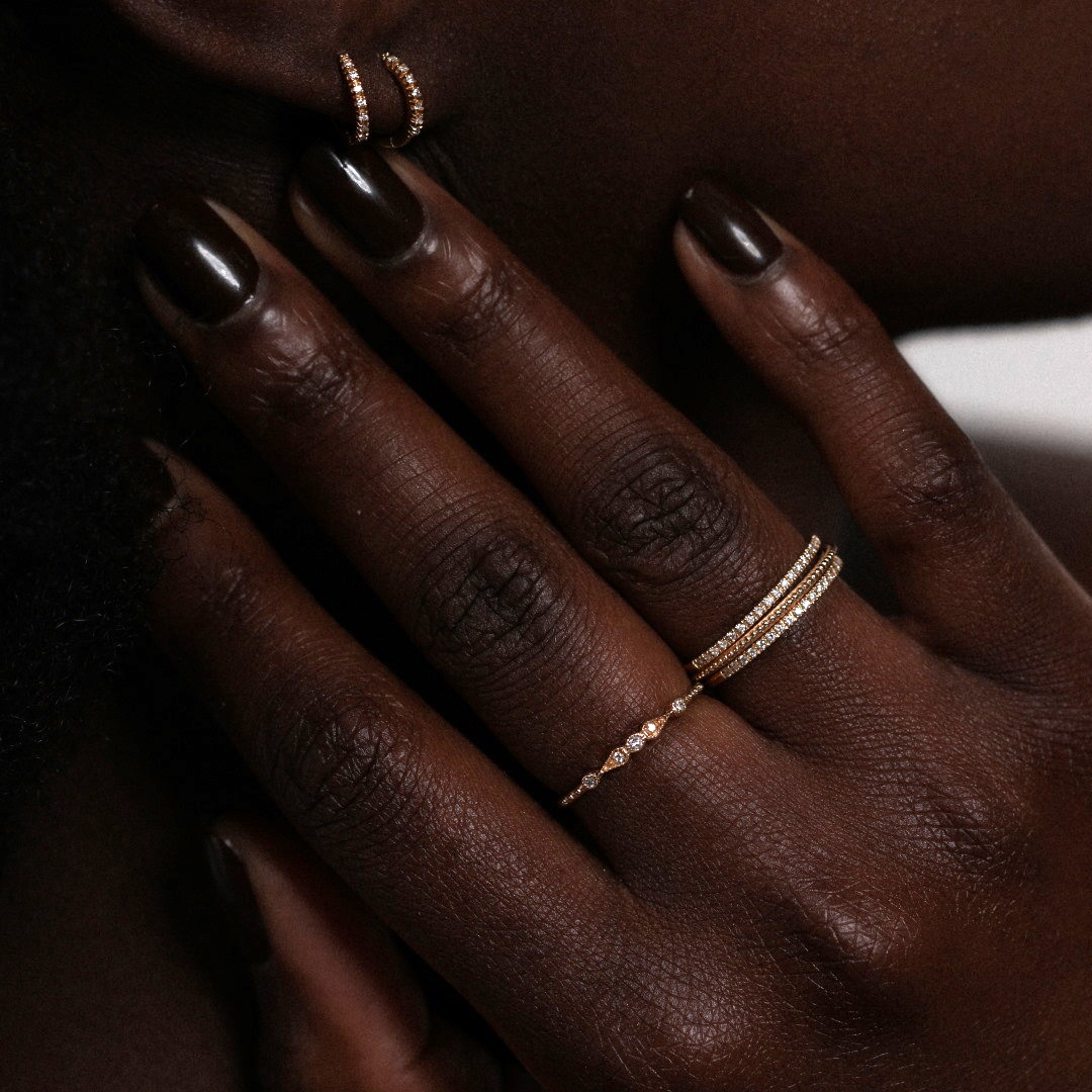 Angèle Brousse Georgia bague micro-perlée or