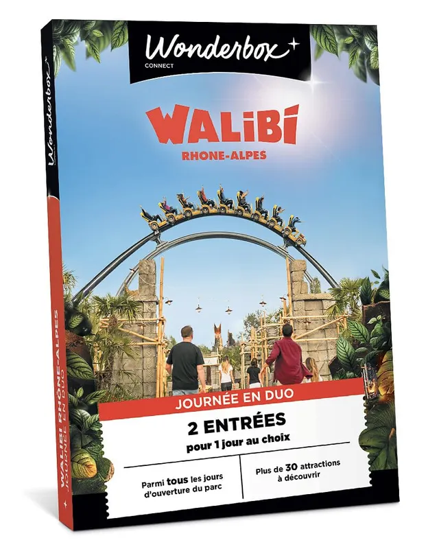 Wonderbox Connect Walibi Rhône-Alpes coffret cadeau 2 entrées