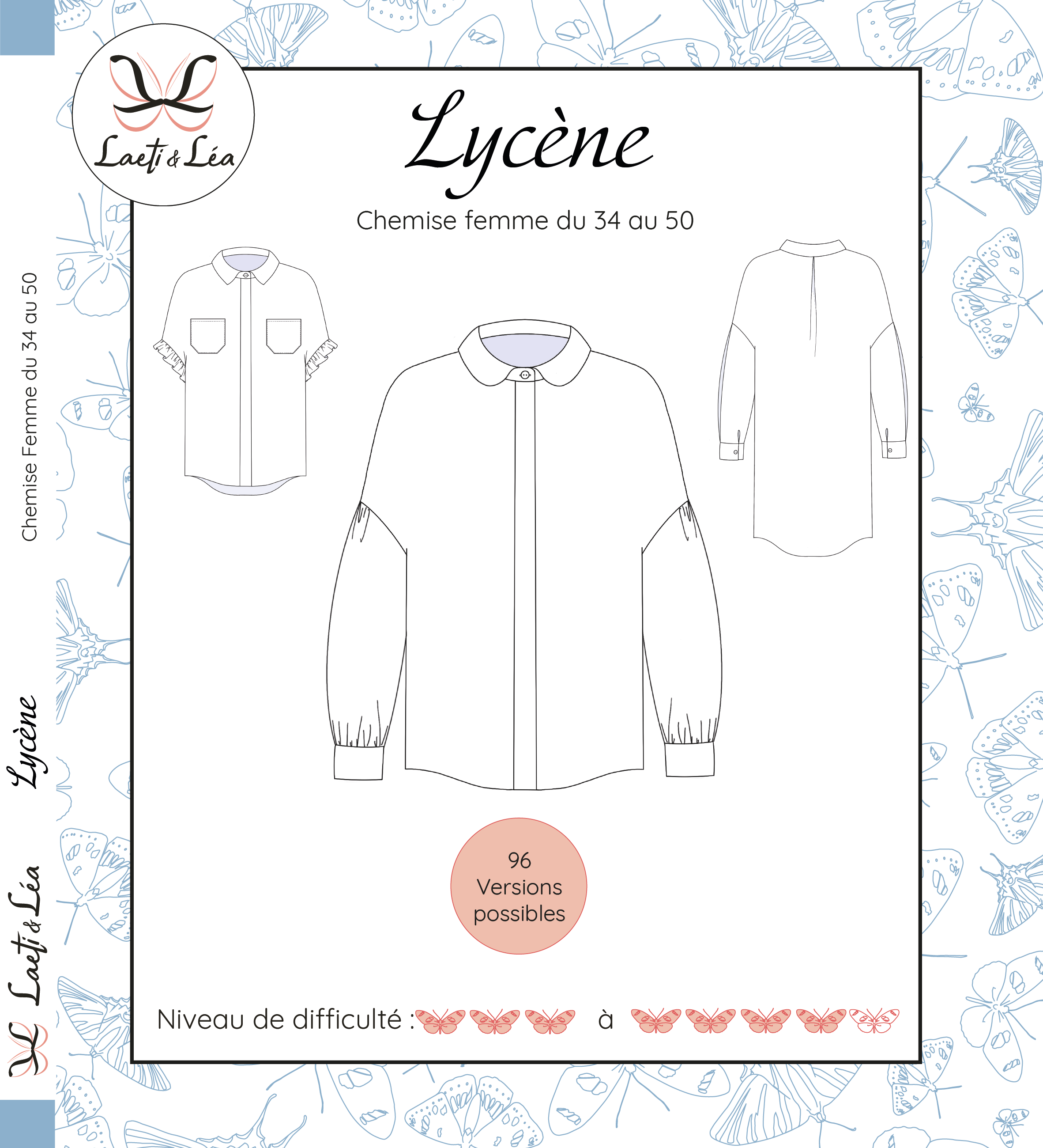 Laeti & Léa Lycène chemisier patron couture femme 34-50 PDF