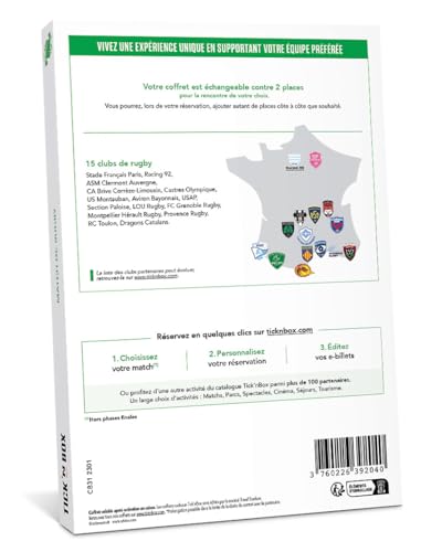 Wonderbox Évènements Sportifs 100% Rugby coffret 2 pers.