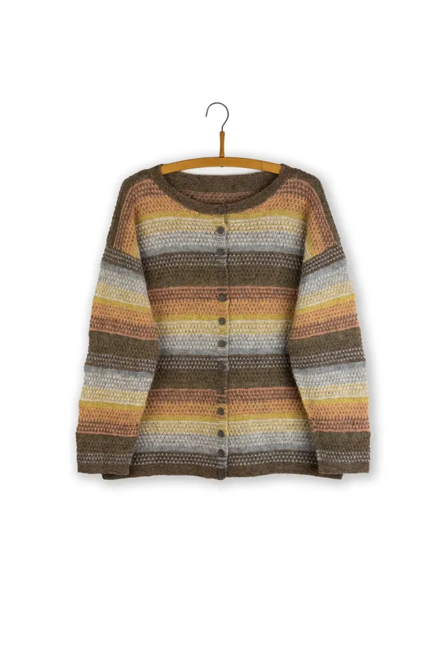 Isager Kansai patron tricot pull cardigan laine