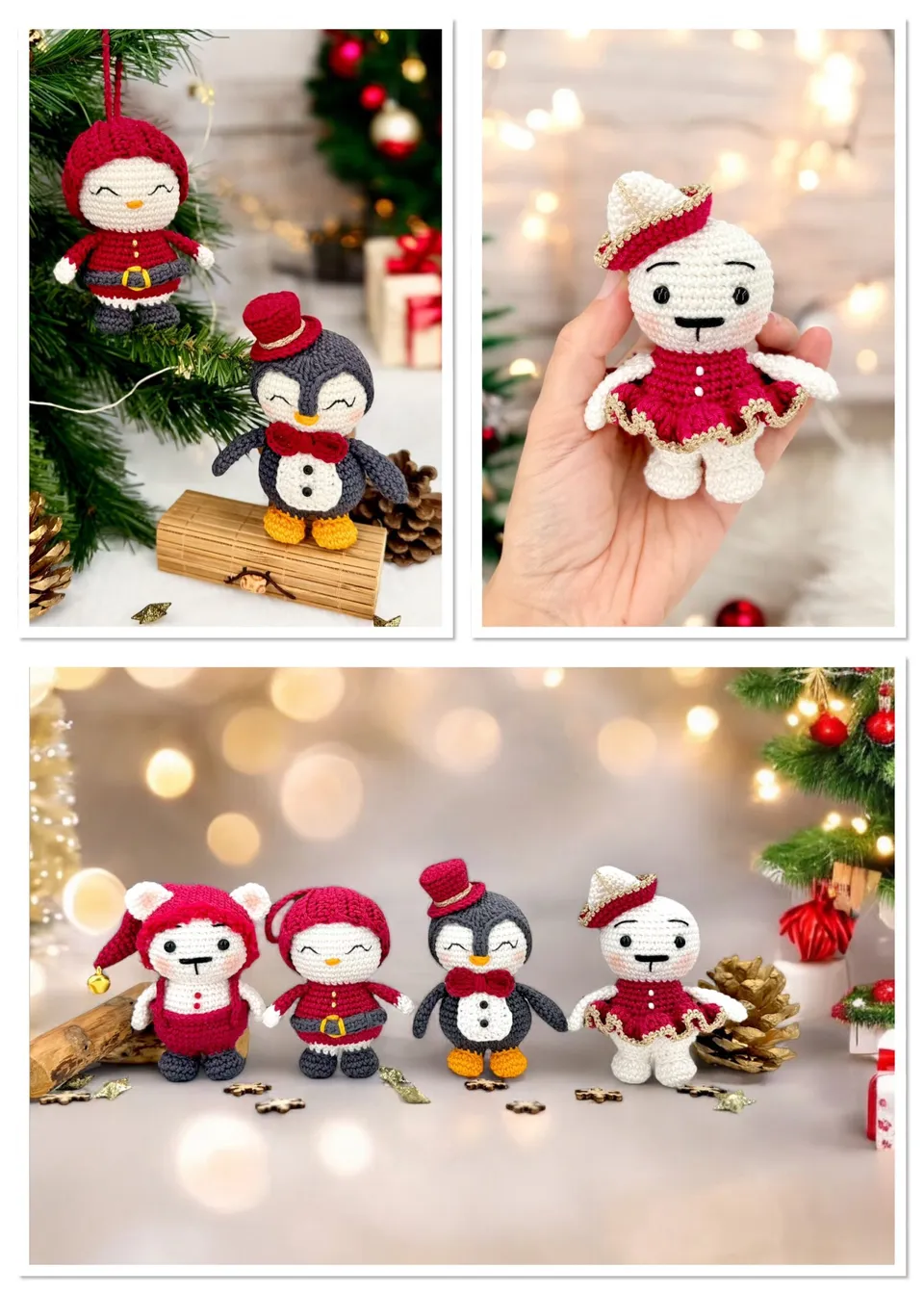Valerie Fil un crochet Les 4 Funambules livre Noël amigurumi