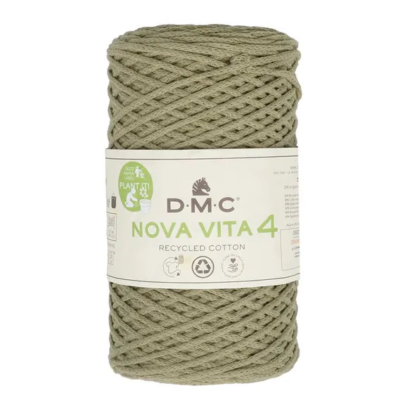 DMC Nova Vita 4 corde coton 250g - 008 sauge + attaches