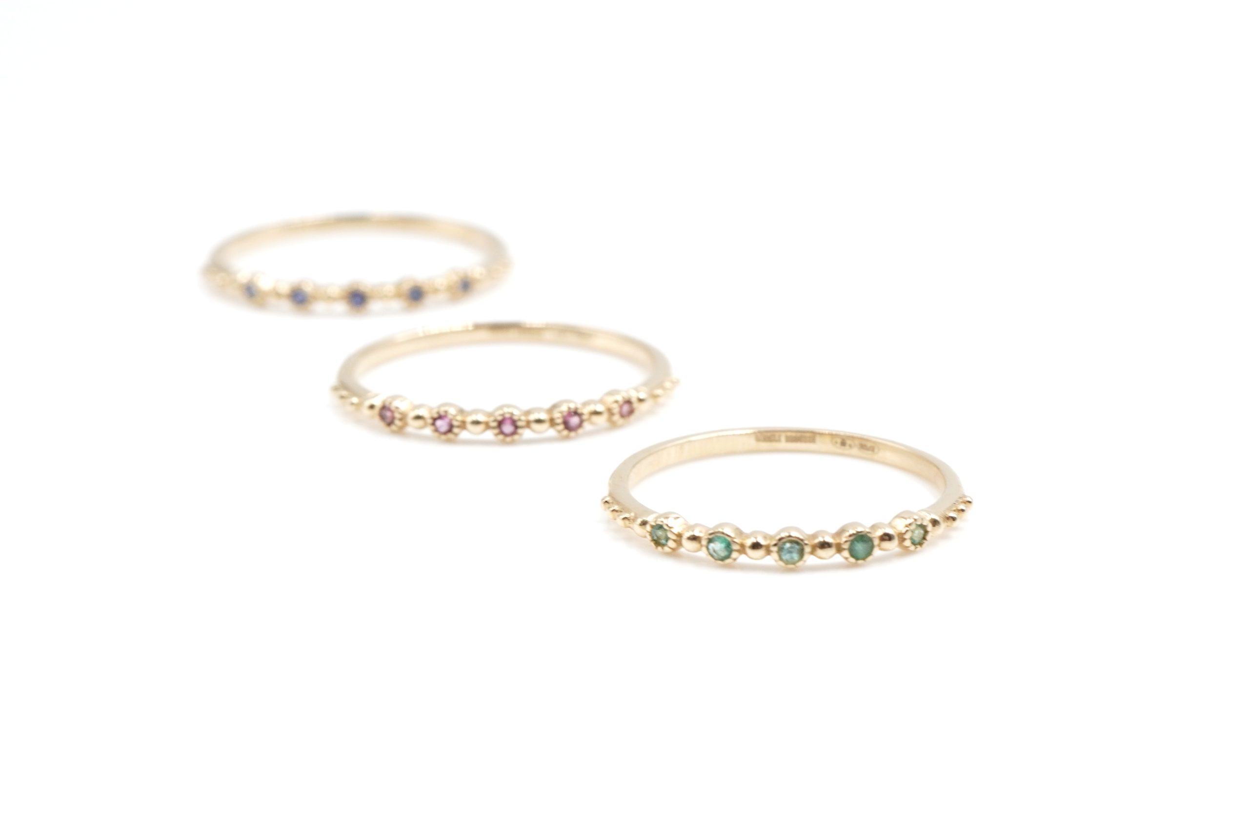 Angèle Brousse Nina Small Colors bague or jaune topaze bleue