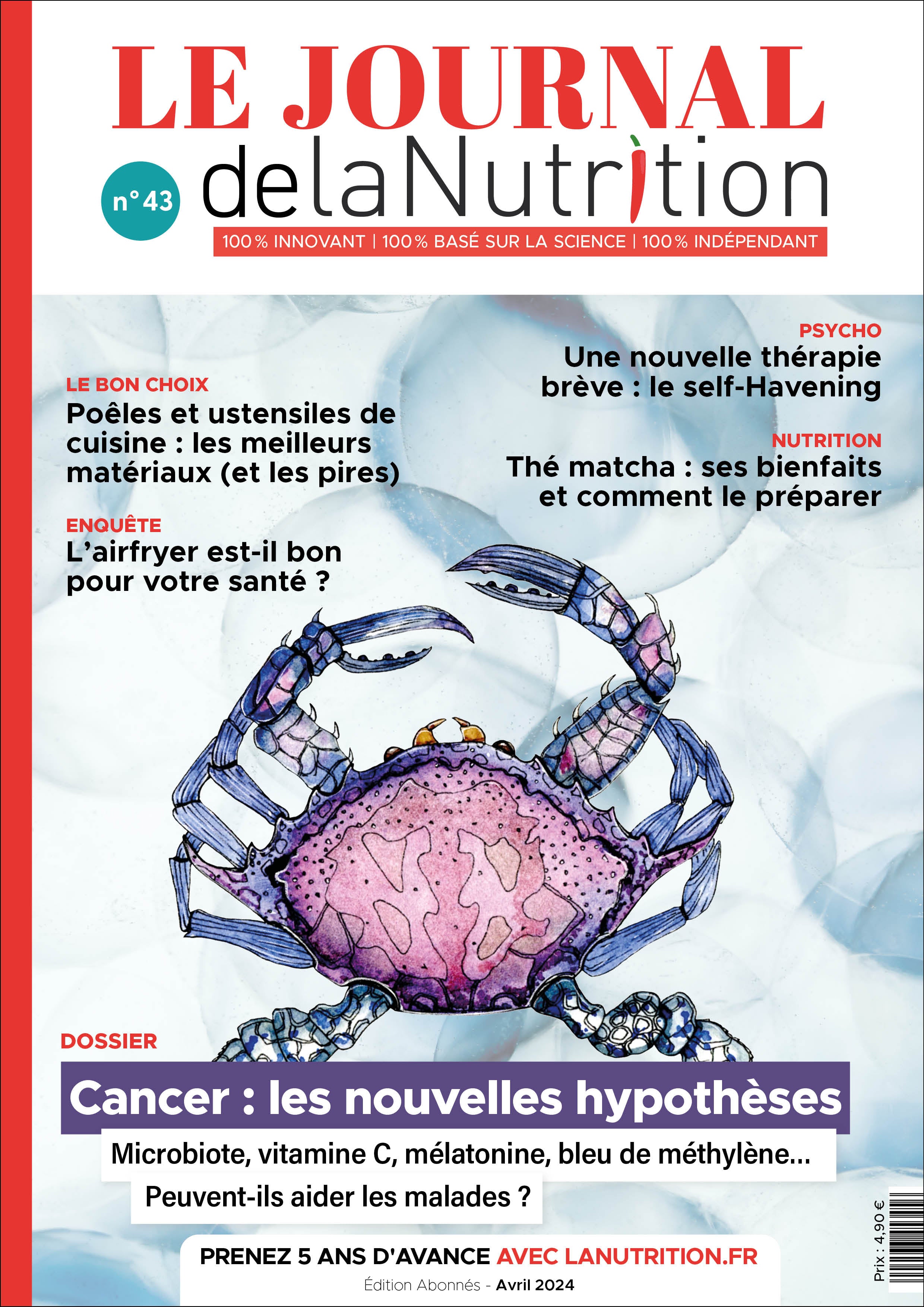 Souccar Journal de LaNutrition N°43 Avril 2024 magazine pdf cancer