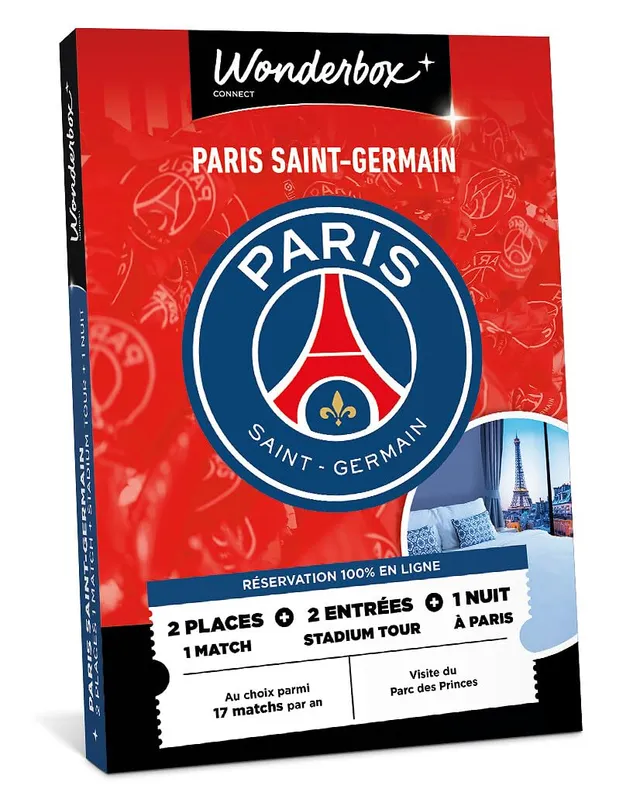 Wonderbox Connect PSG Séjour coffret cadeau 2 pers match