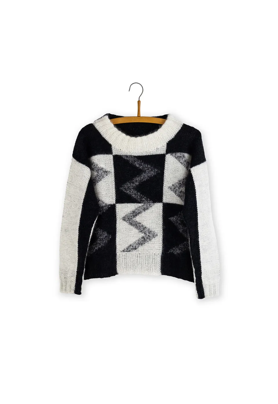 Isager Black & White patron tricot laine