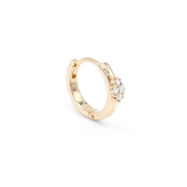 Angèle Brousse Eternity mini créole or jaune 18 carats diamants