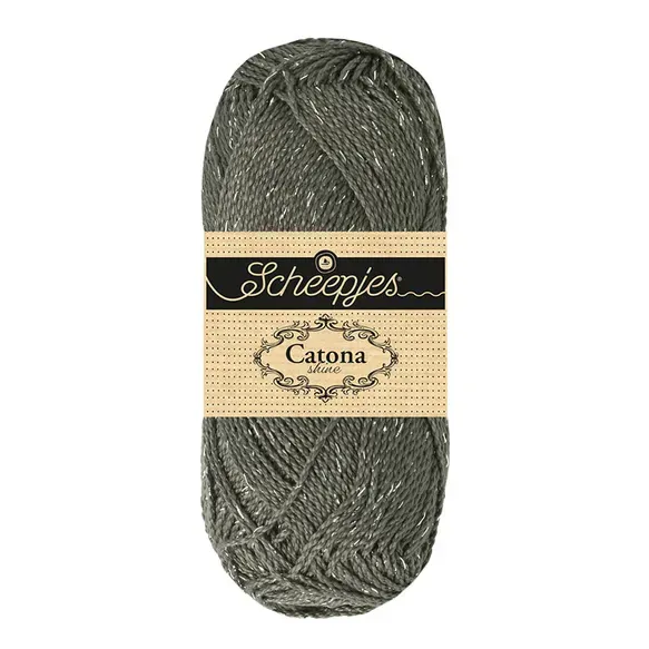 Scheepjes Catona Shine fil coton 242 gris métal