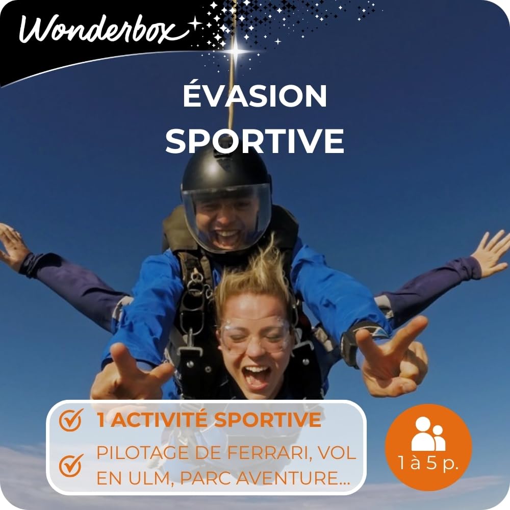 Wonderbox Évasion Sportive coffret cadeau 1 à 5 pers.