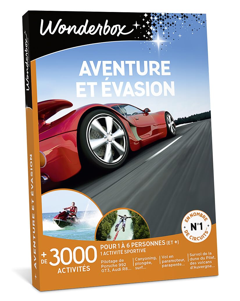 Wonderbox Sport & aventure coffret cadeau Aventure Évasion 1-6 pers