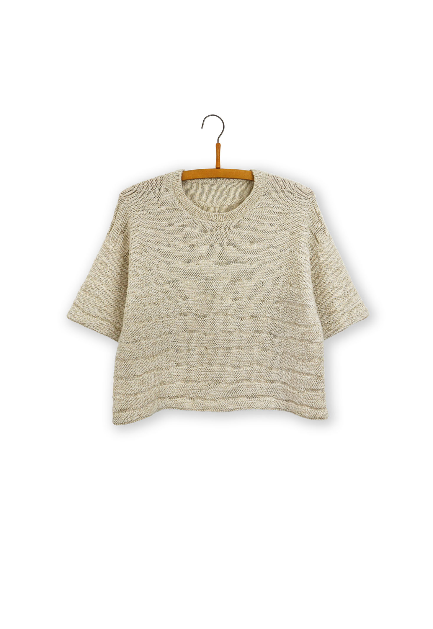 Isager Tide Loop Tee kit tricot top femme été