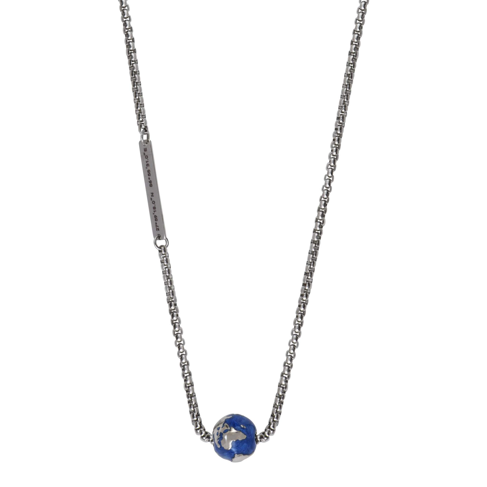 IKOBA Colliers Chaîne Terre Émail Bleu collier pendentif