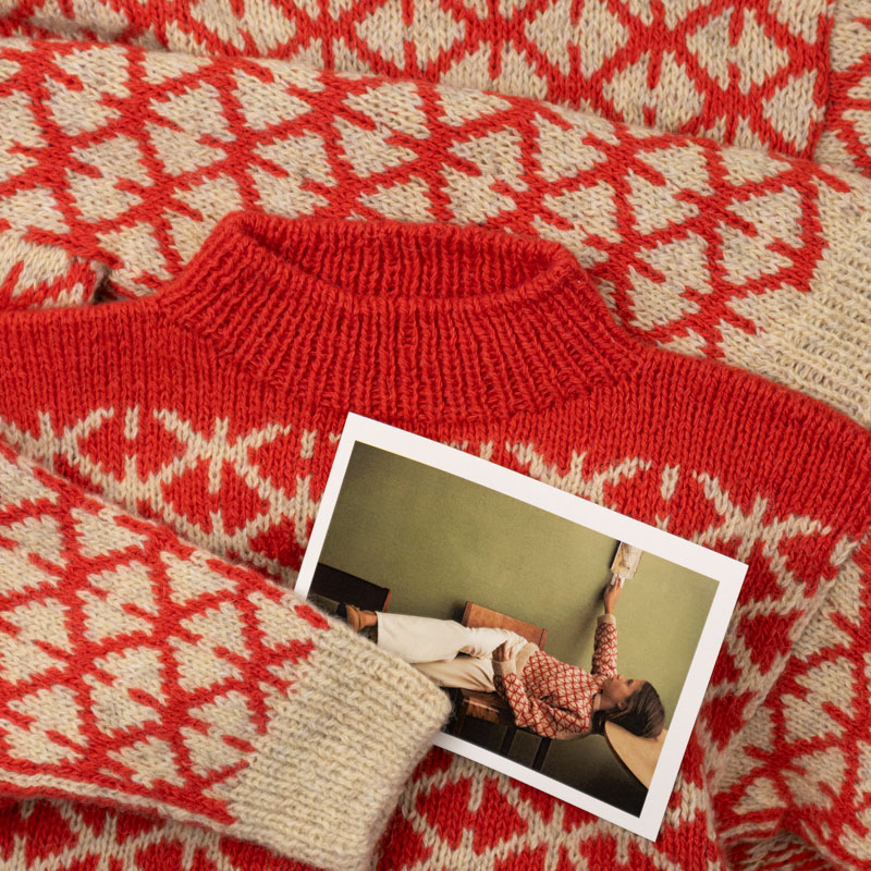 Isager Yarn Kits Aase Sweater Junior kit tricot enfant