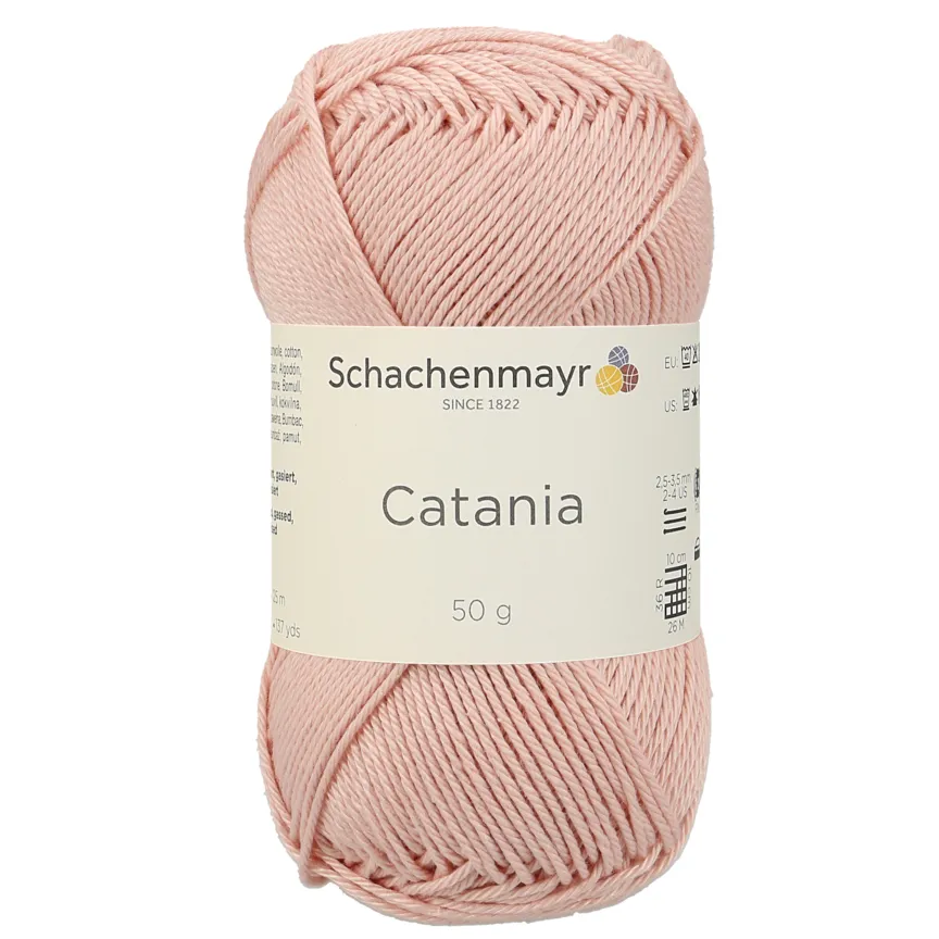 Schachenmayr Catania 0433 fil coton crochet pelote 50 g Rose Gold